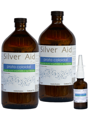 Silver Aid Prata Coloidal 2 L vidro + Spray 50 ml